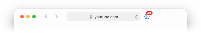 Safari Toolbar and YouTube page
